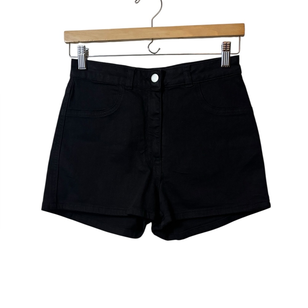 BRANDY MELVILLE | black denim jean shorts short Donna medium